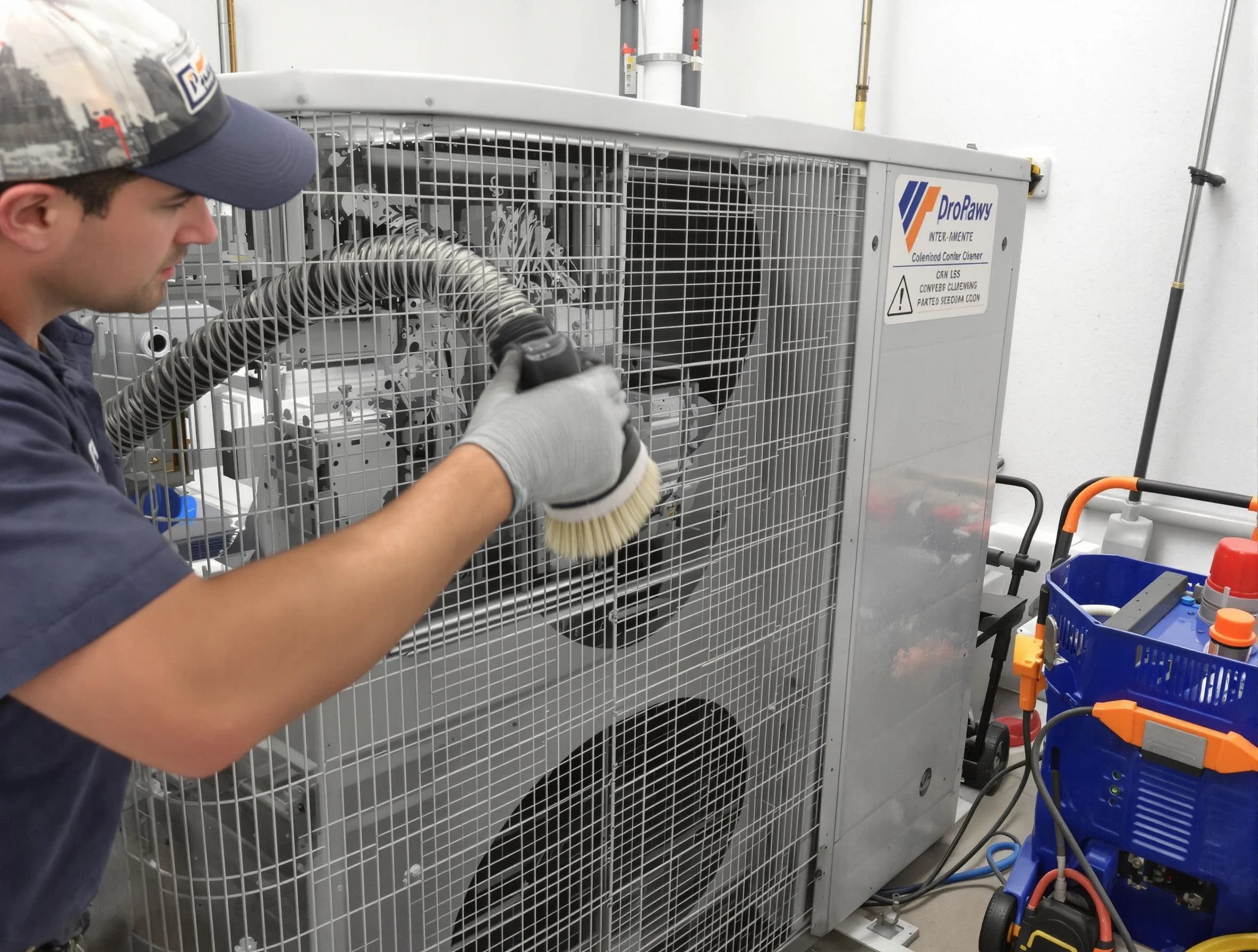 Firestone Air Duct Cleaning specialist performing precision AC coil cleaning for improved system performance in Firestone