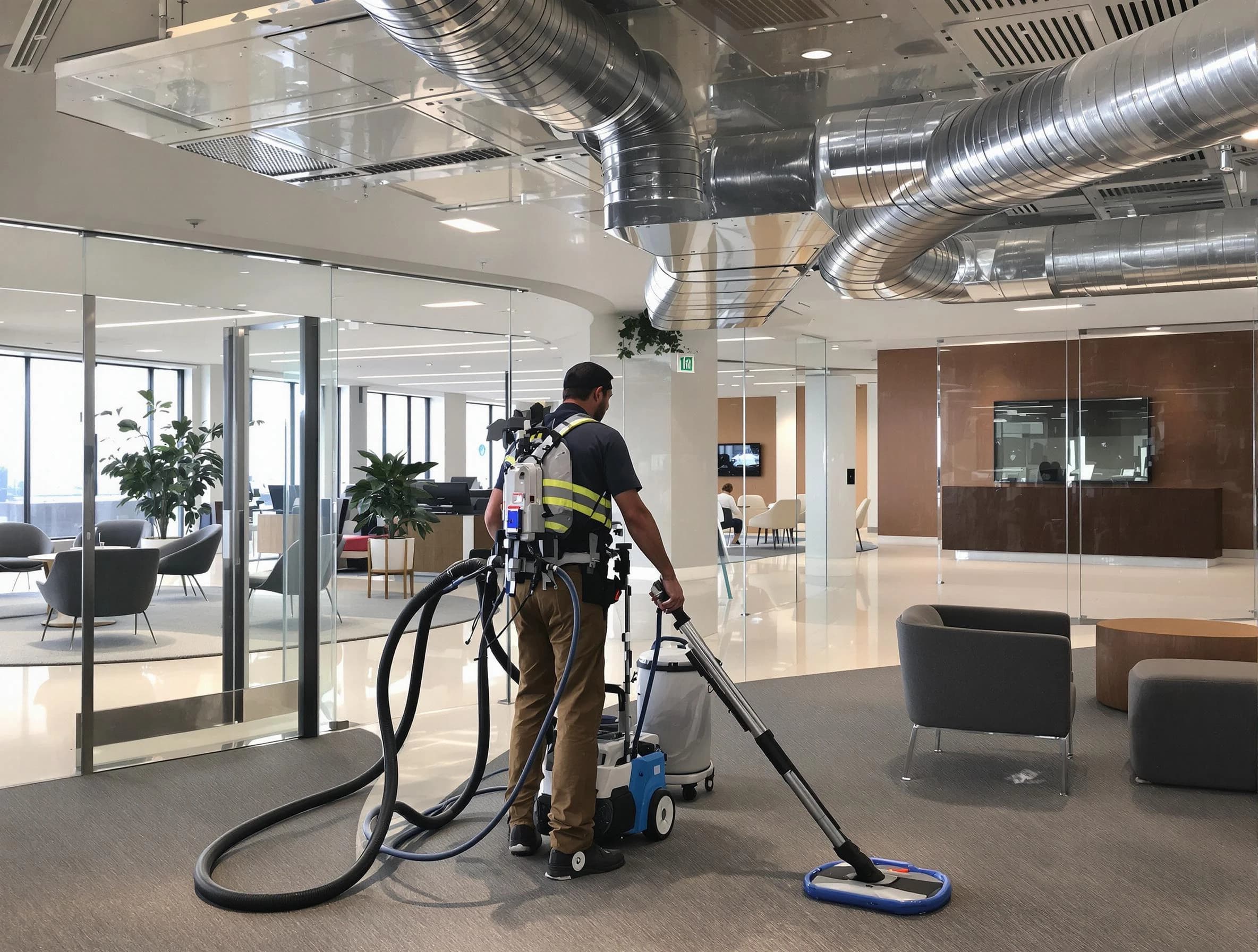 Commercial duct cleaning service by Firestone Air Duct Cleaning in Firestone