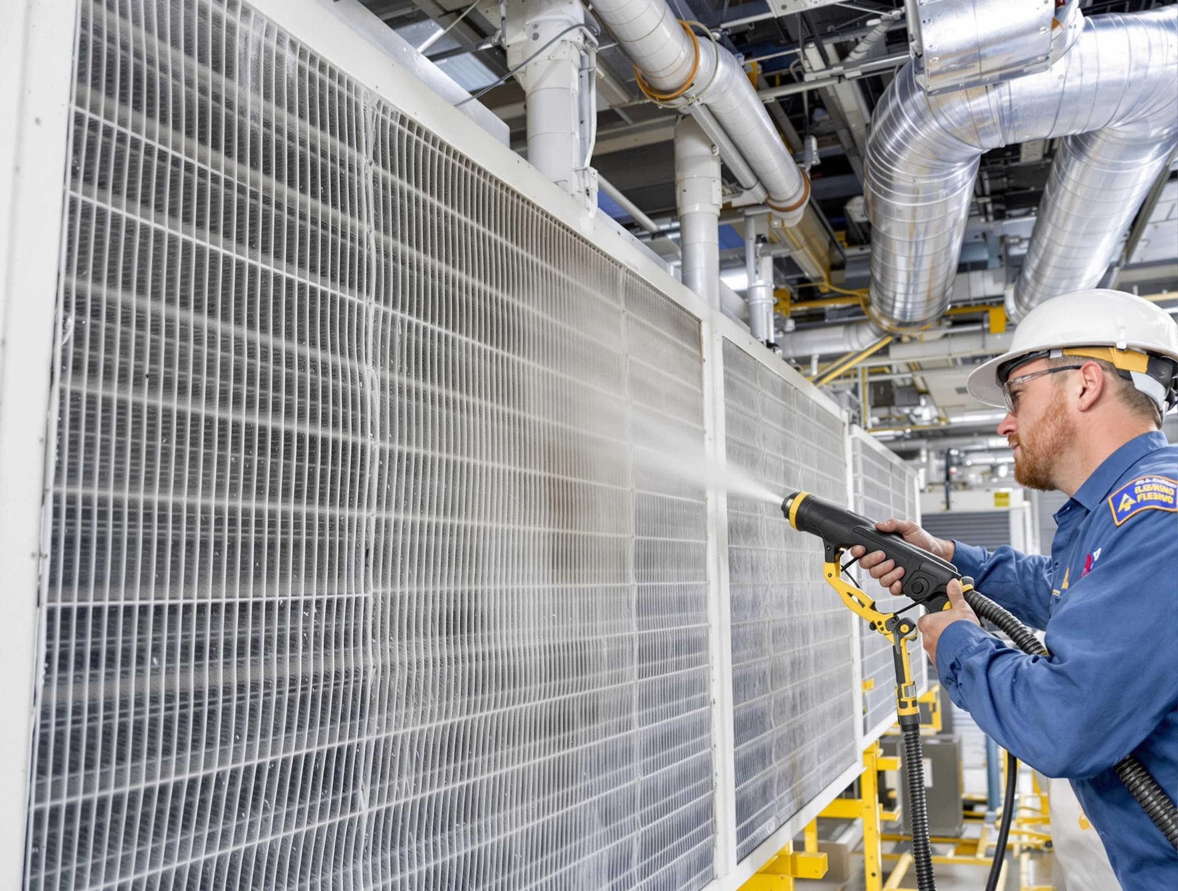 Professional commercial coil cleaning by Firestone Air Duct Cleaning in Firestone