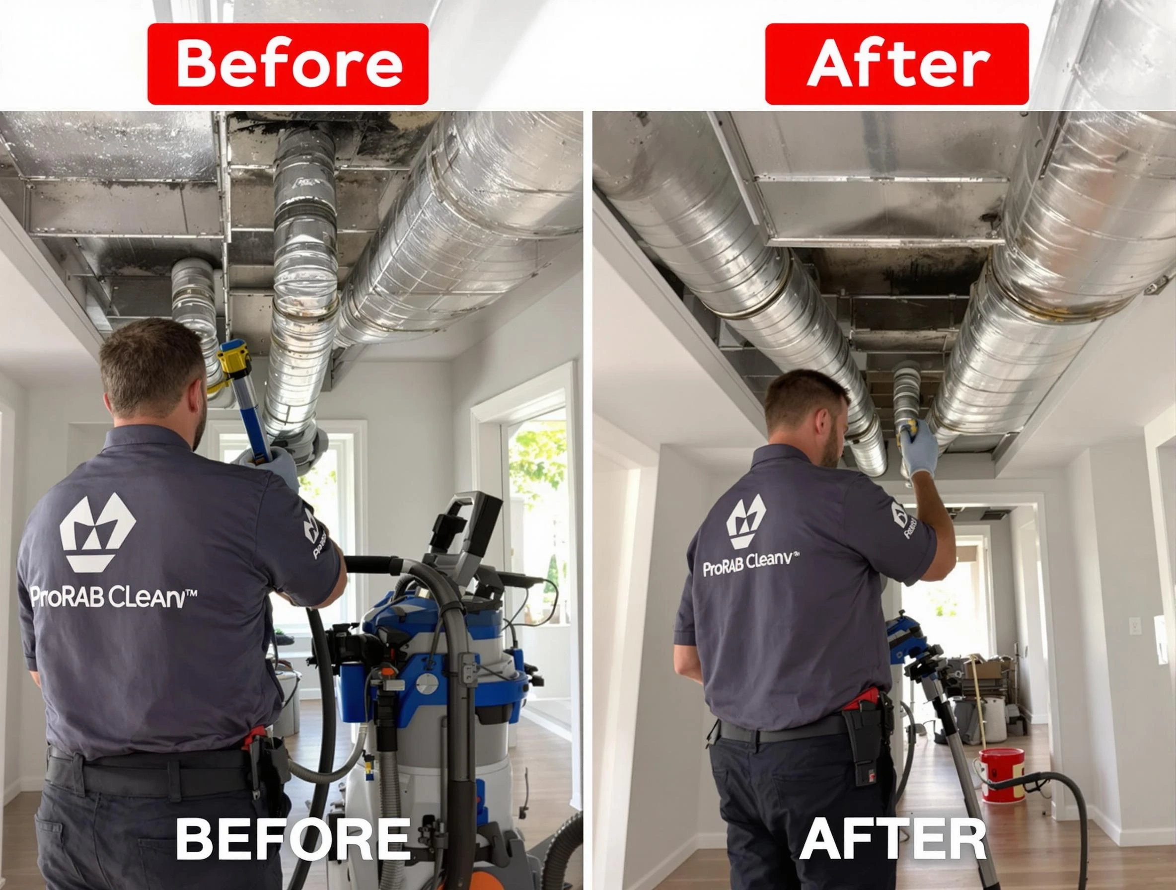 Firestone Air Duct Cleaning expert performing thorough residential duct cleaning in a Firestone home